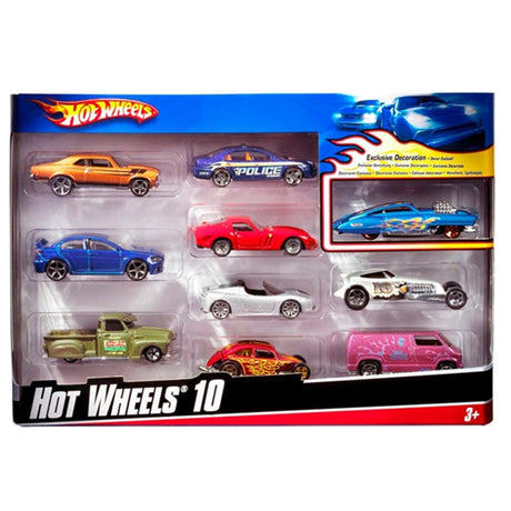 Hot Wheels Basics Biler 10-Pak Assorteret