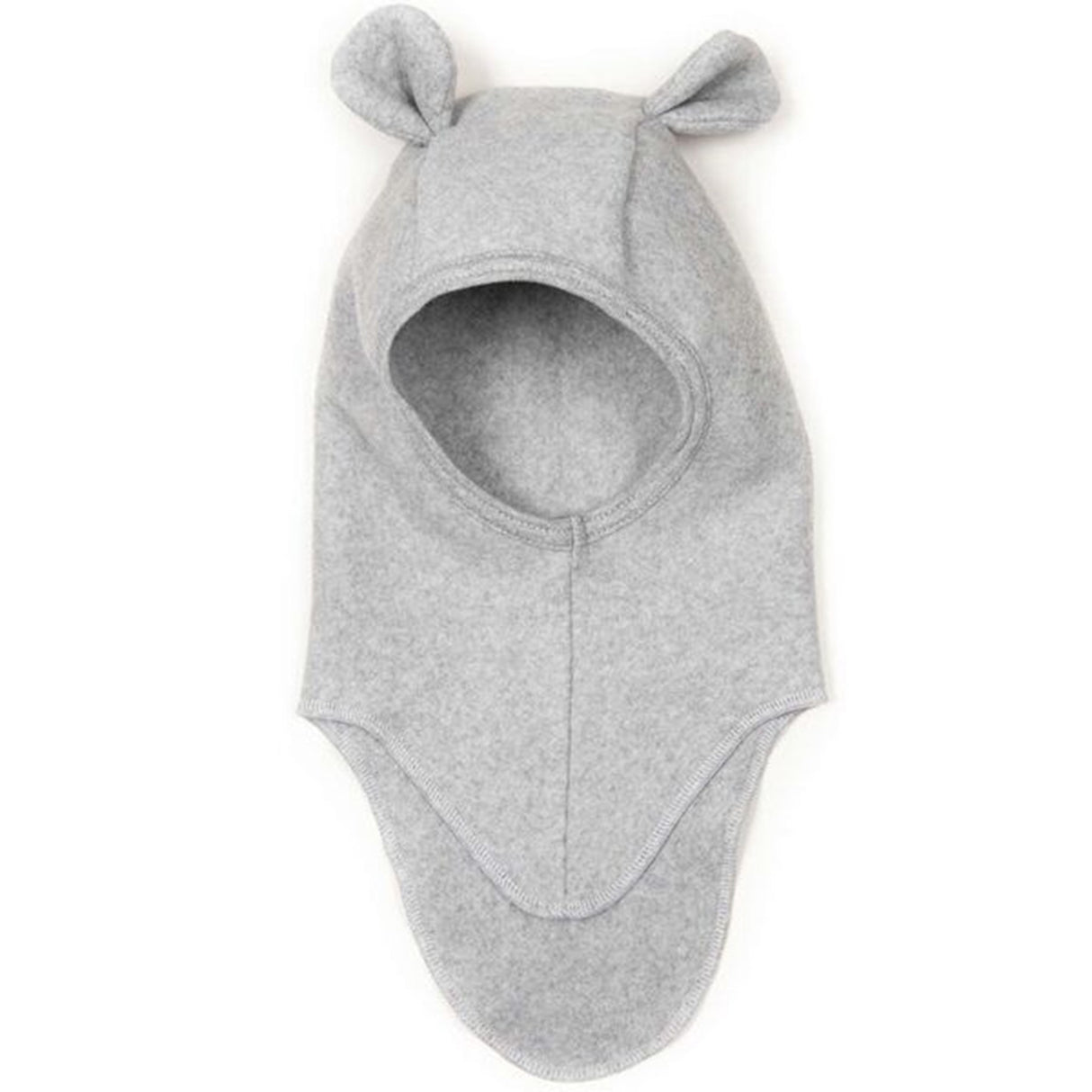 Huttelihut Teddy Elefanthue Bomuld Fleece m. Bamseører Light Grey