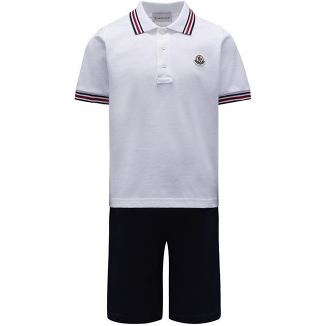 Moncler T-Shirt og Shorts Sæt White