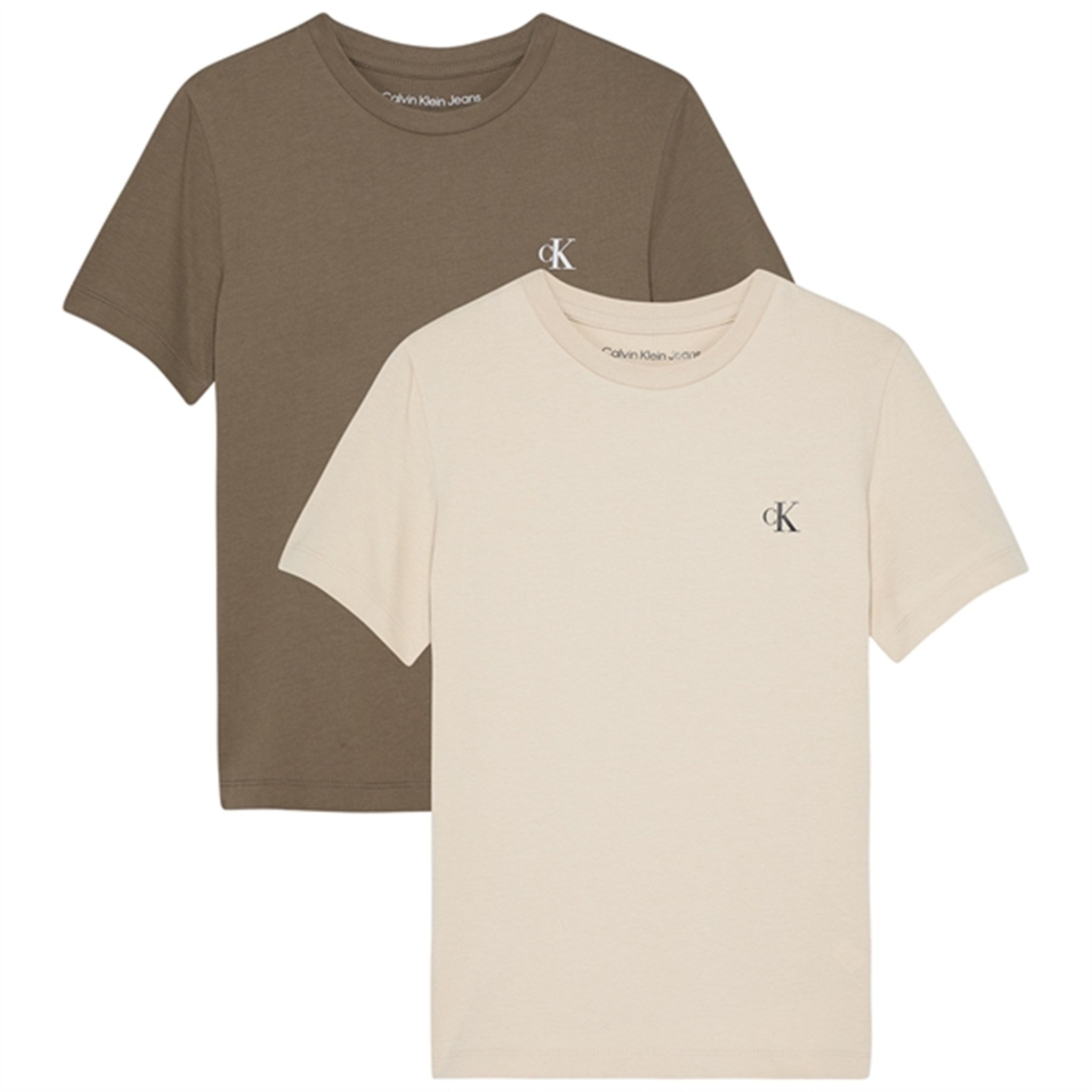 Calvin Klein Monogram T-shirt 2-pak Shitake/Classic Beige