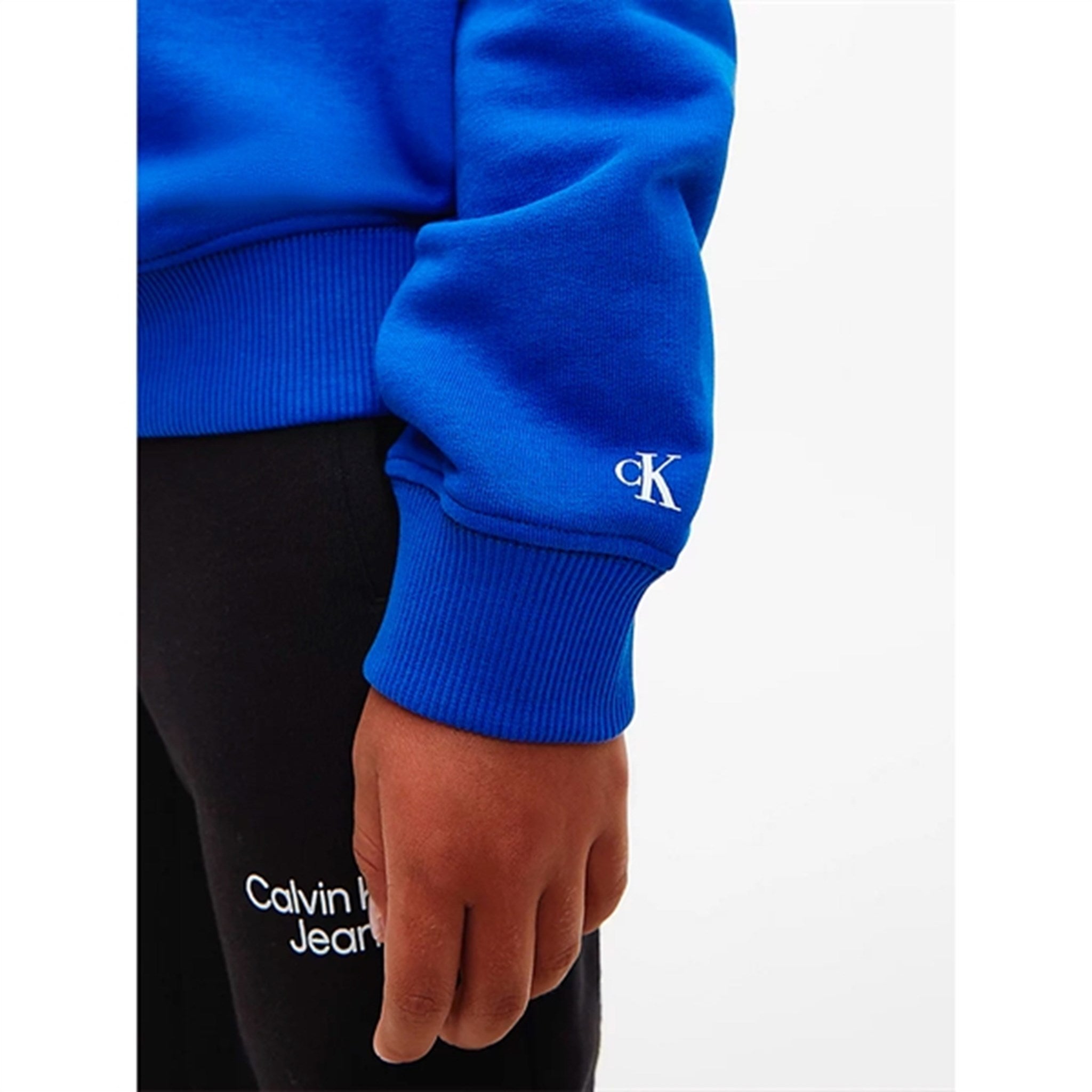 Calvin Klein Stack Logo Hættetrøje Ultra Blue 3