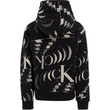 Calvin Klein Glitched Monogram Hoodie Aop Black 6