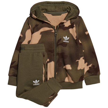 adidas Originals Full Zip Hoodie Sæt Magic Beige / Multi Color