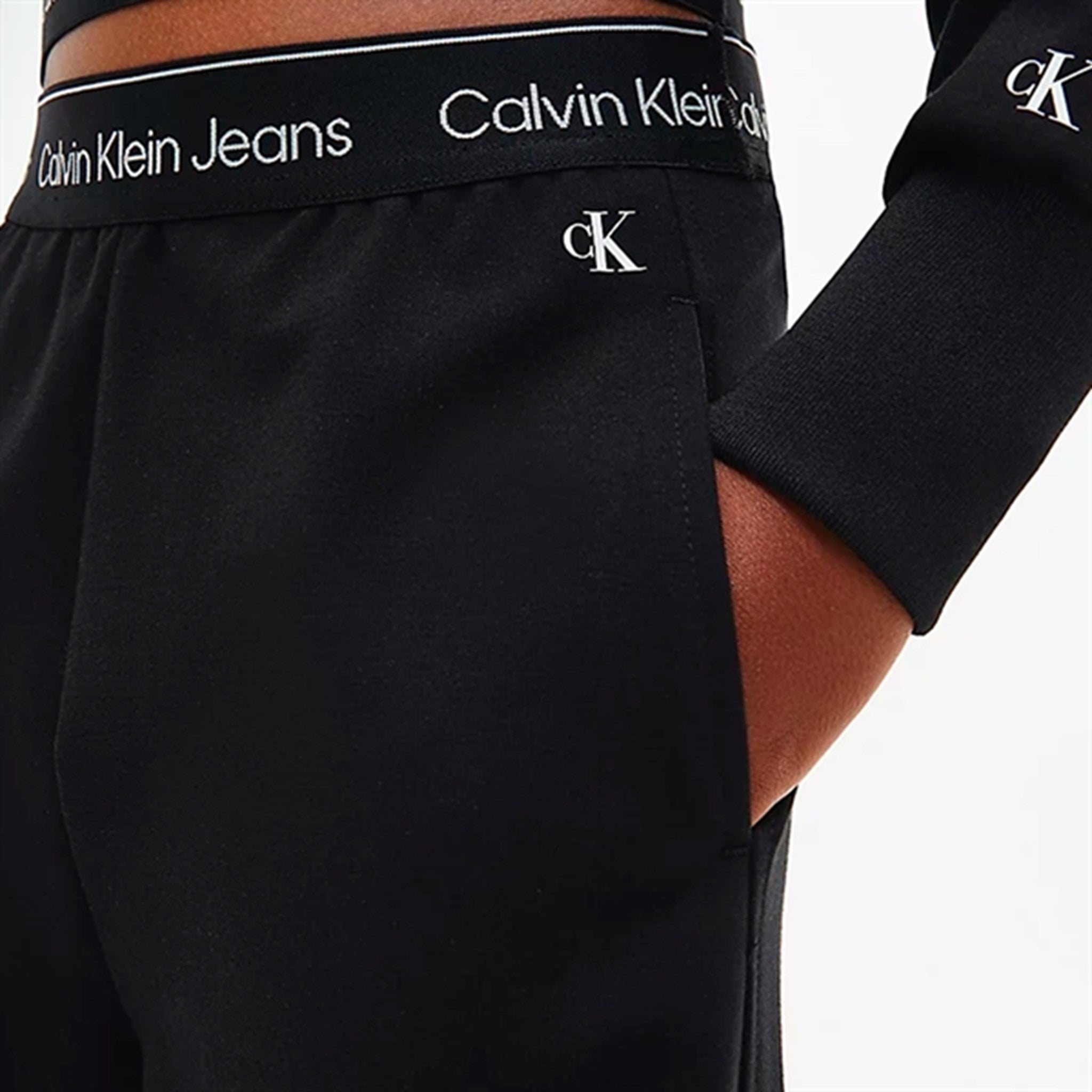 Calvin Klein Logo Tape Punto Strik Bukser Black 3
