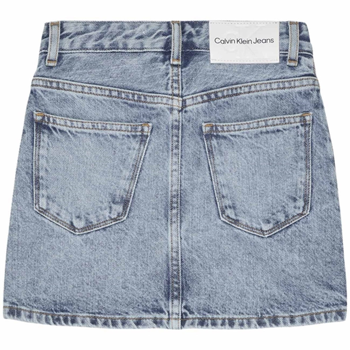 Calvin Klein A Line Denim Nederdel Salt Pepper Light 2