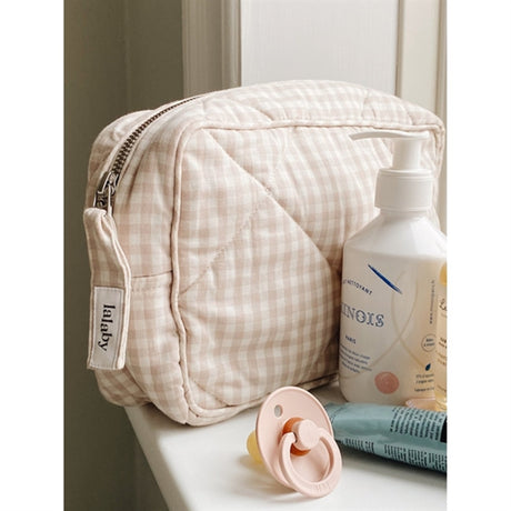 Lalaby Toilettaske Beige Gingham 2