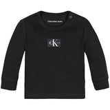 Calvin Klein Monogram Rib Bluse Ck Black