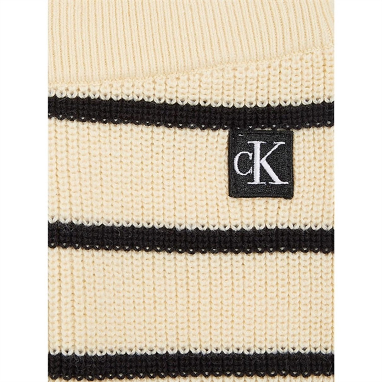 Calvin Klein Striped Cardigan Strik Sæt Black/ Vanilla Stripe 3