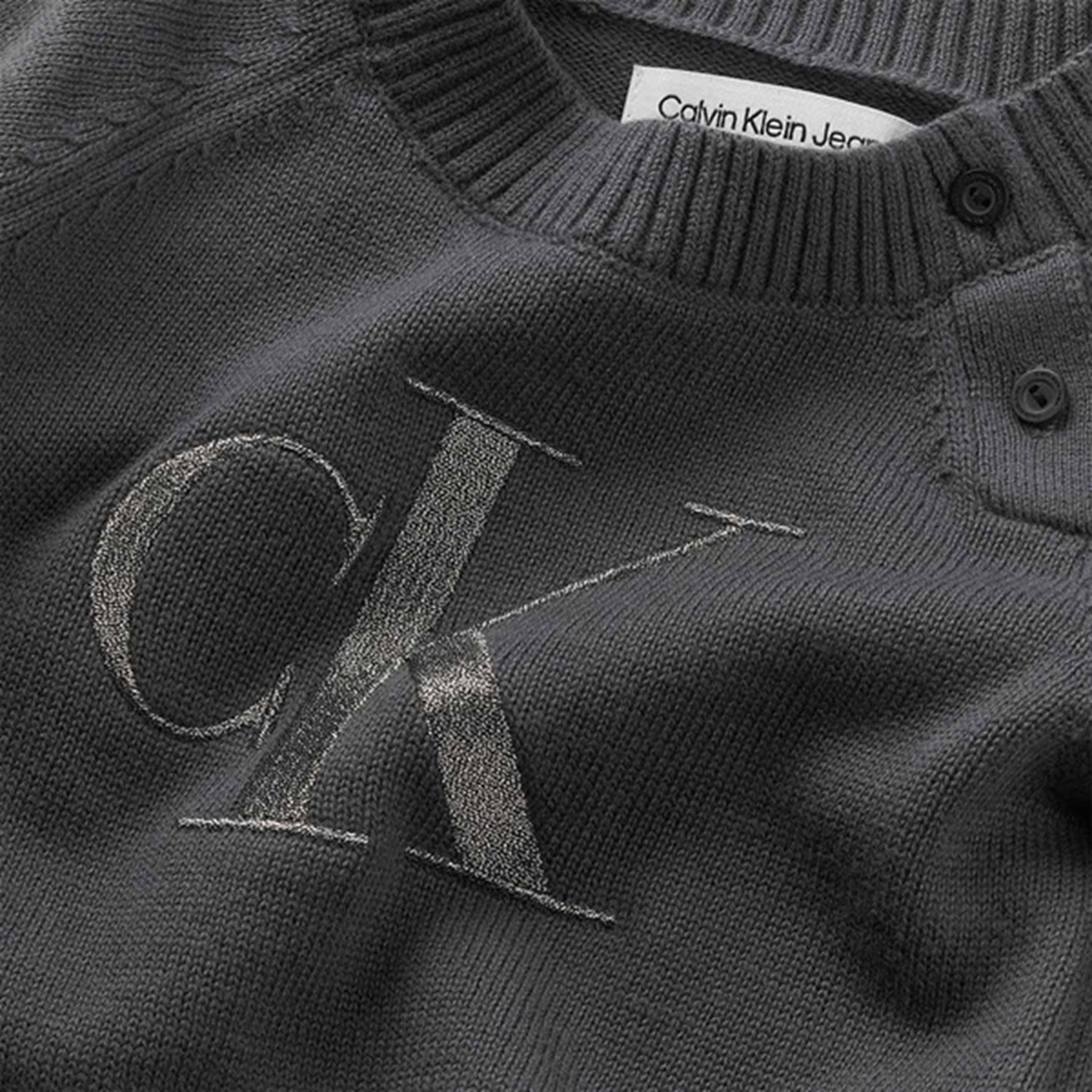 Calvin Klein Metallic Monogram Striktrøje Sæt Dark Grey 2