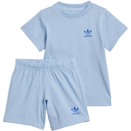 adidas Originals Light Blue Shorts Tee Sæt