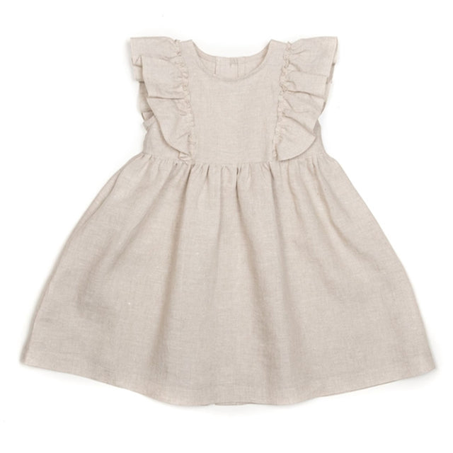 Huttelihut Isabell Linen Kjole Khaki