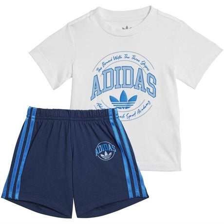 adidas Originals White/Night Indigo Shorts Tee Sæt