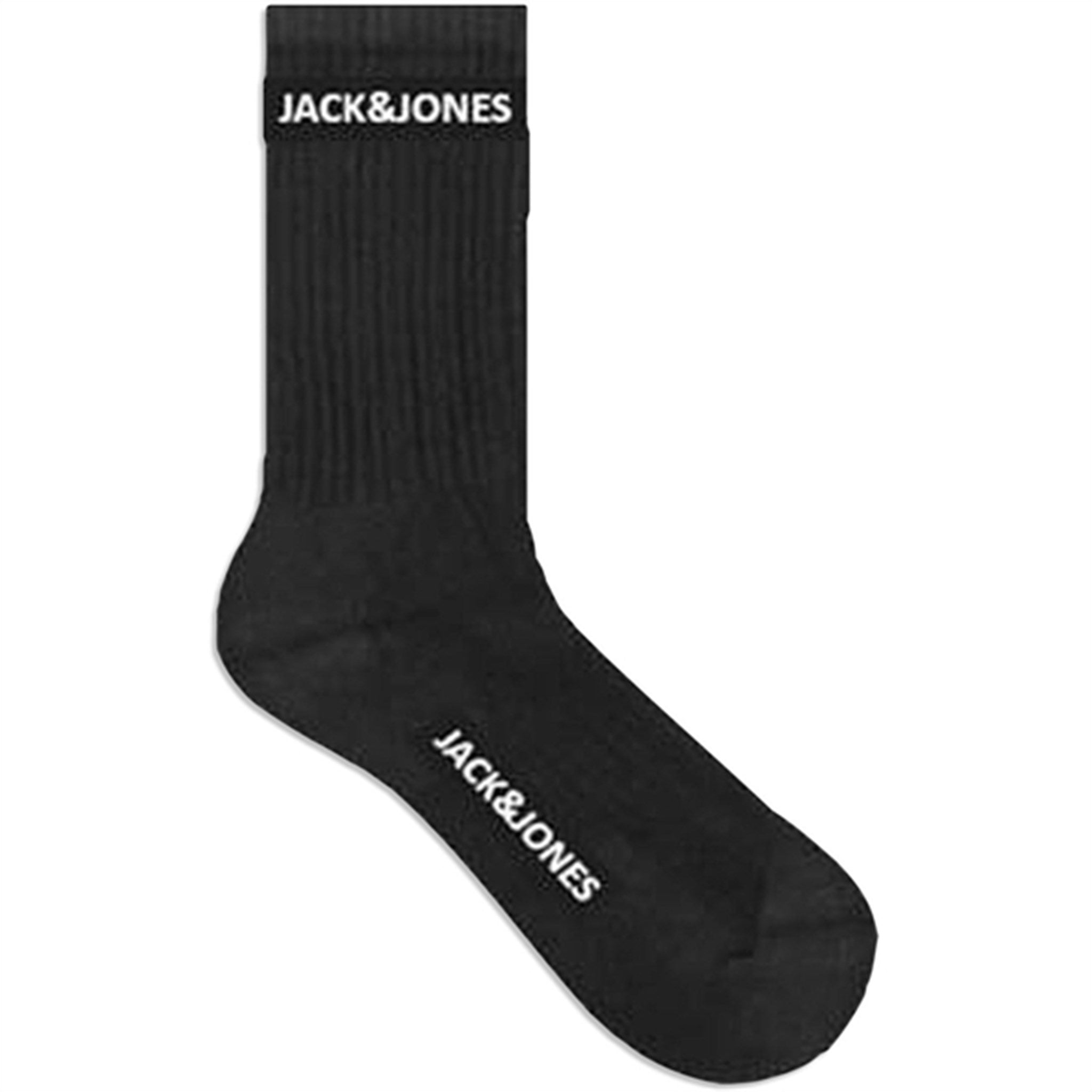 Jack & Jones Junior Black Basic Logo Tennis Strømper 5-pak Noos
