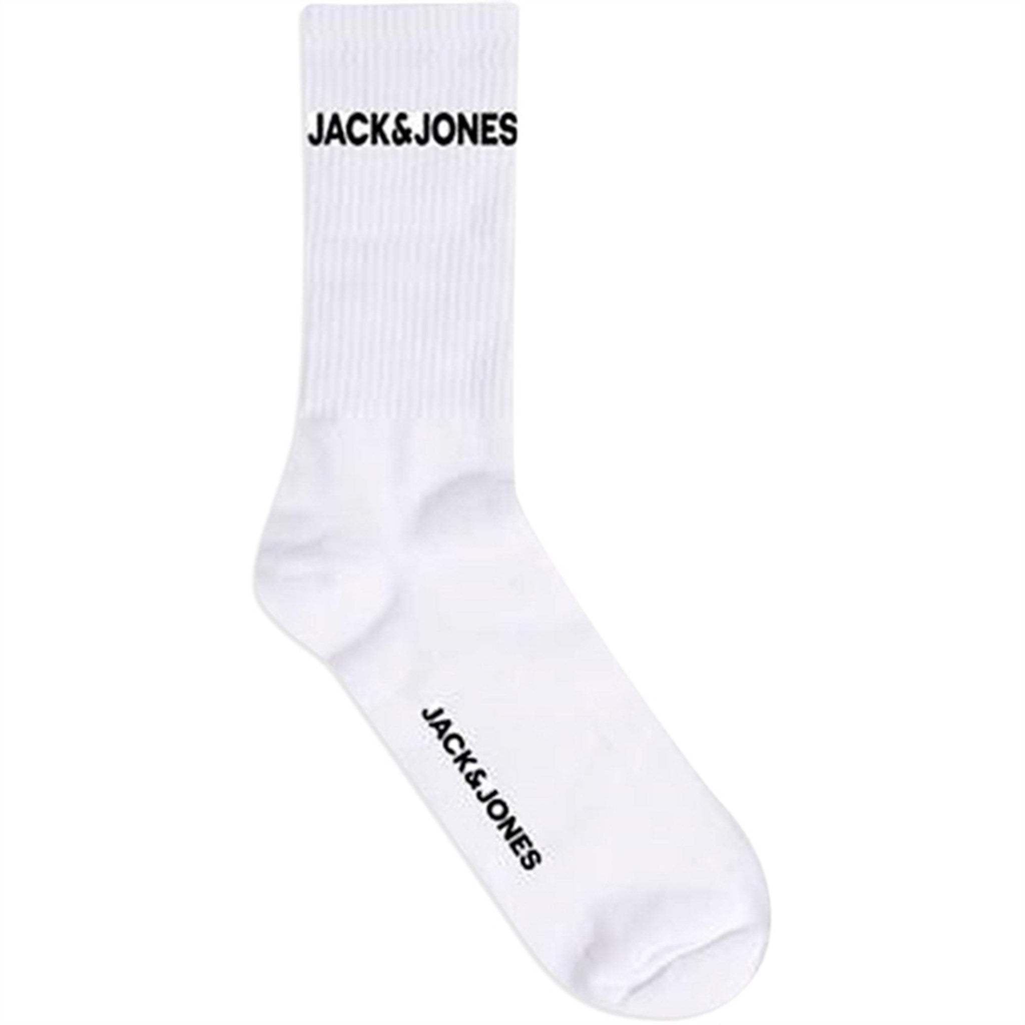 Jack & Jones Junior White Basic Logo Tennis Strømper 5-pak Noos