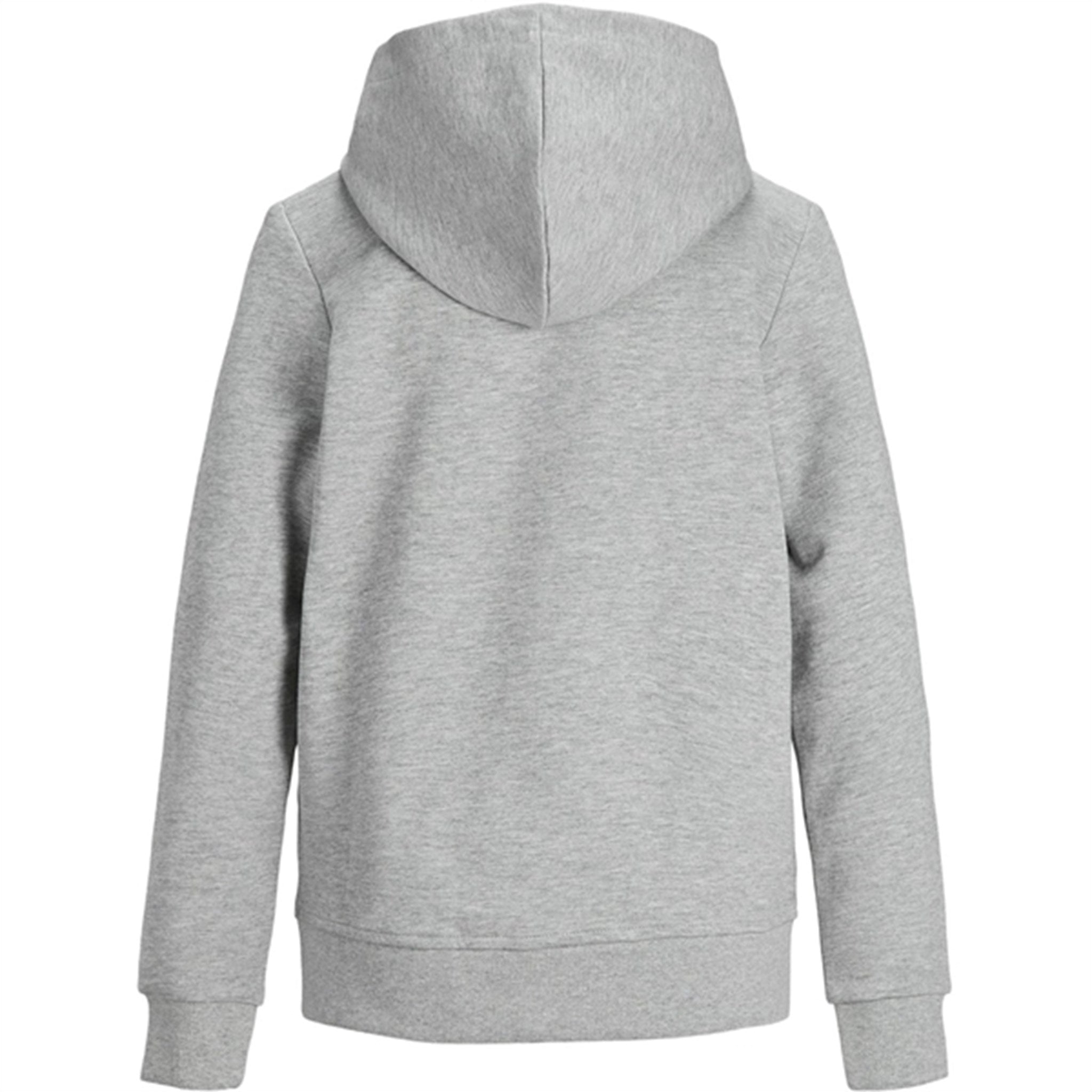 Jack & Jones Junior Light Grey Melange Basic Sweatshirt m. Lynlås Noos 8