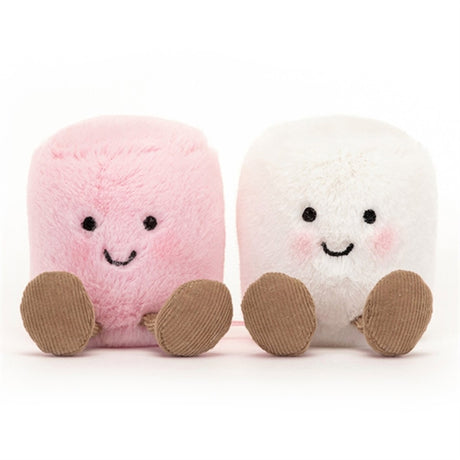 Jellycat Amuseable Hvid og Lyserød Marshmallows 15 cm