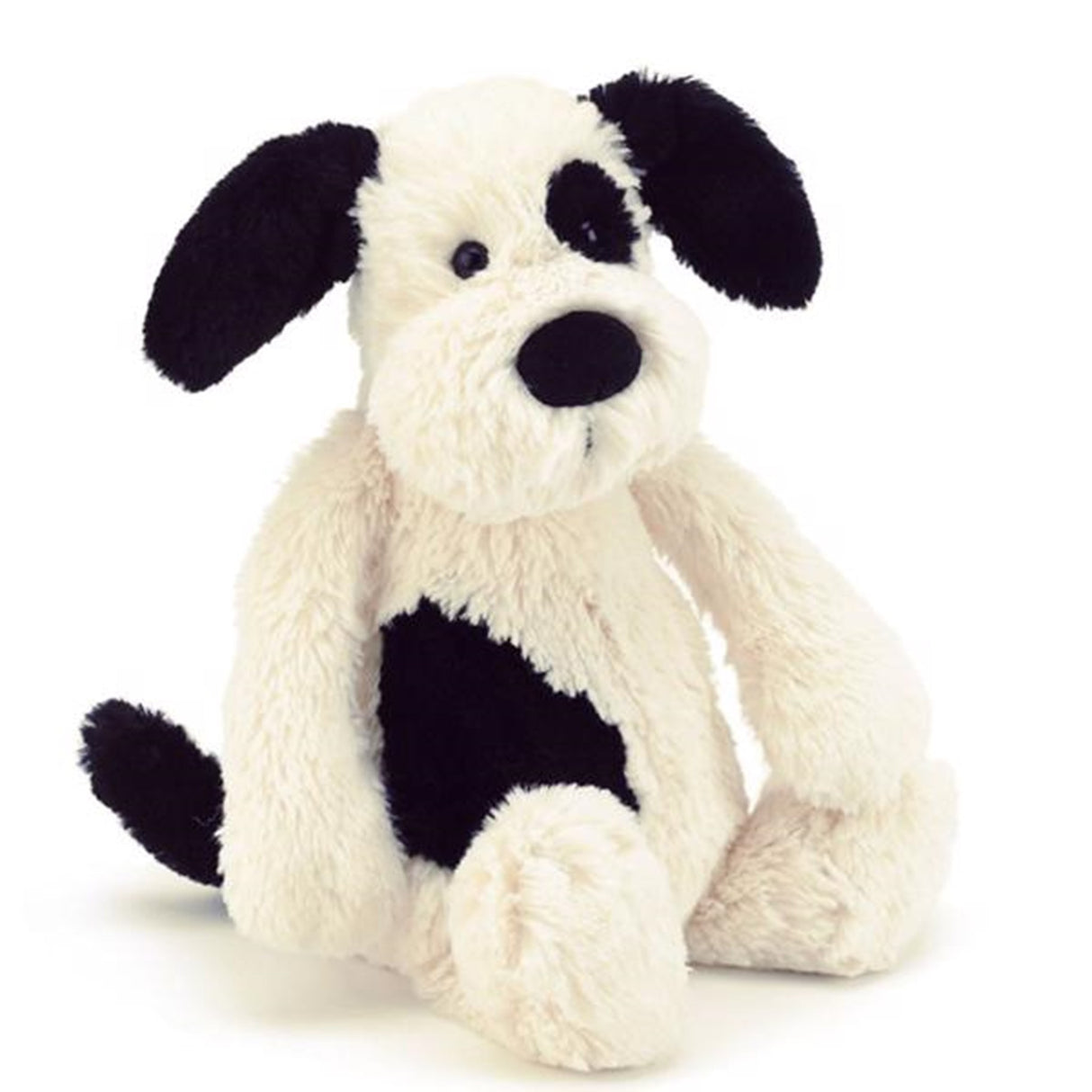 Jellycat Bashful Hundehvalp Black/Cream 31cm