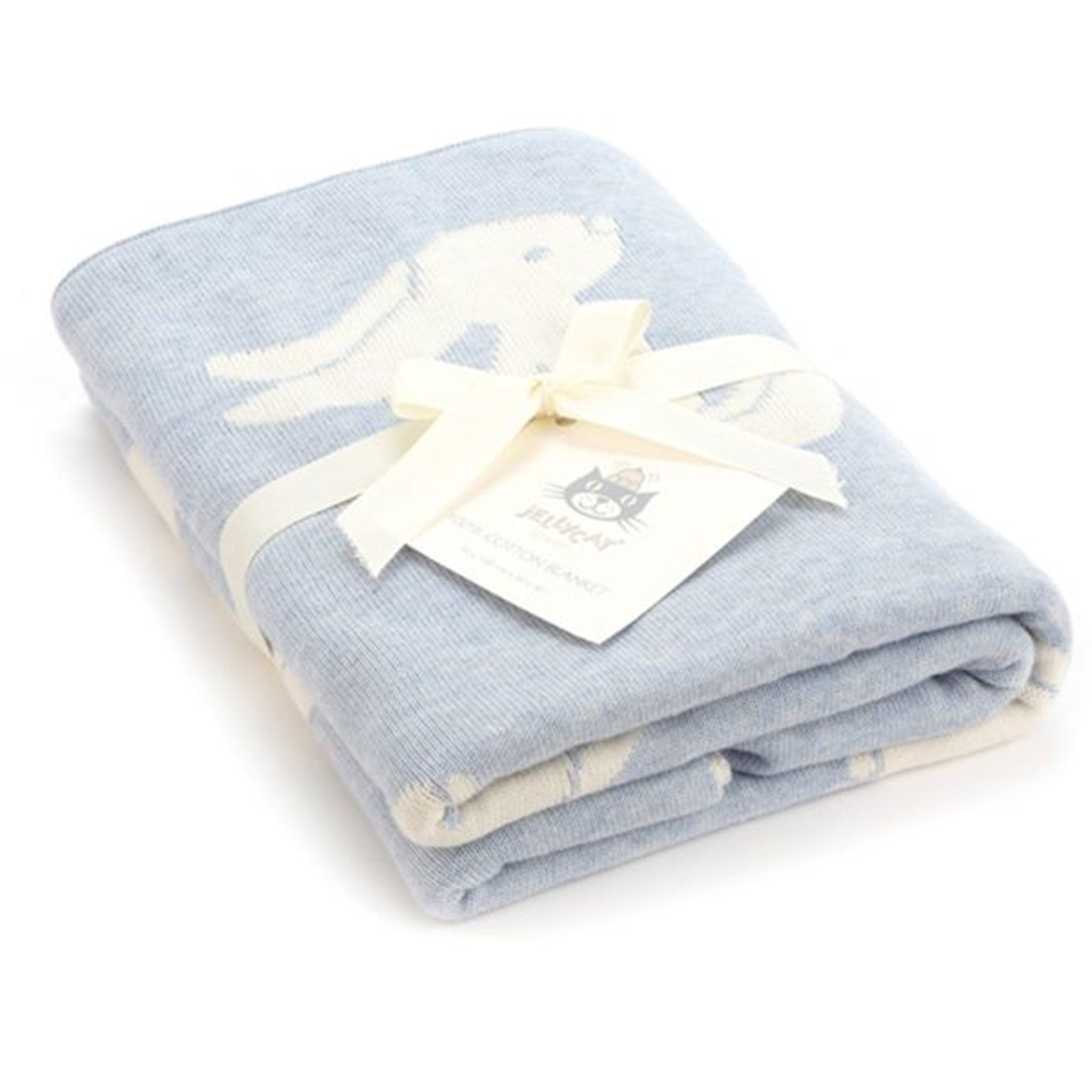 Jellycat Blanket Bashful Bunny Blue 2