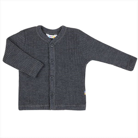 Joha Uld Rib Gråmeleret Cardigan