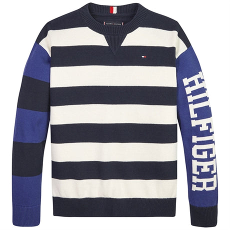 Tommy Hilfiger Multi Striped Striktrøje Pilot Blue / Stripe