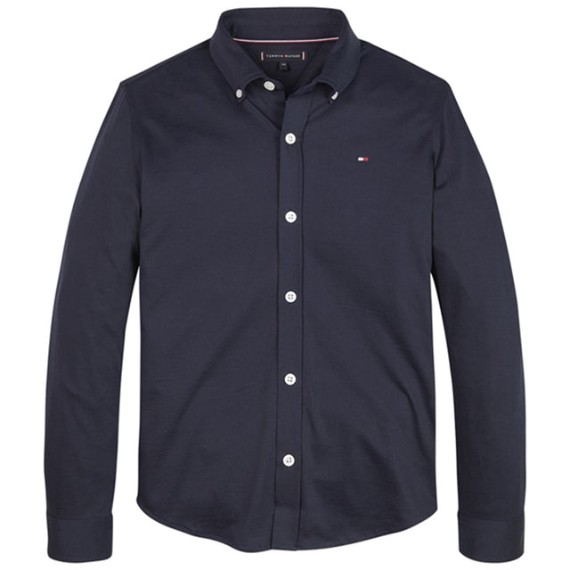 Tommy Hilfiger Solid Jersey Skjorte Desert Sky