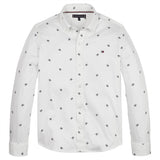 Tommy Hilfiger Monogram Jersey Skjorte White Allover