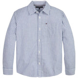 Tommy Hilfiger Hemp Relaxed Skjorte Dark Blue Stripe