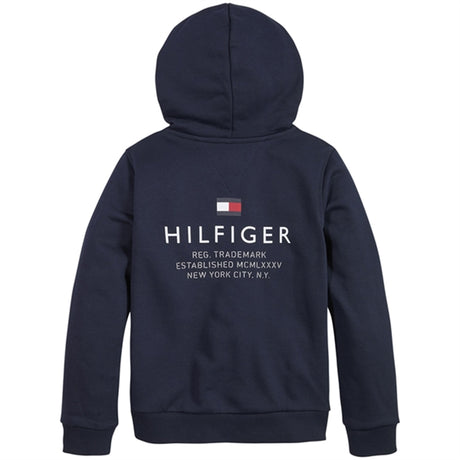 Tommy Hilfiger Logo Hoodie med Lynlås Desert Sky 2