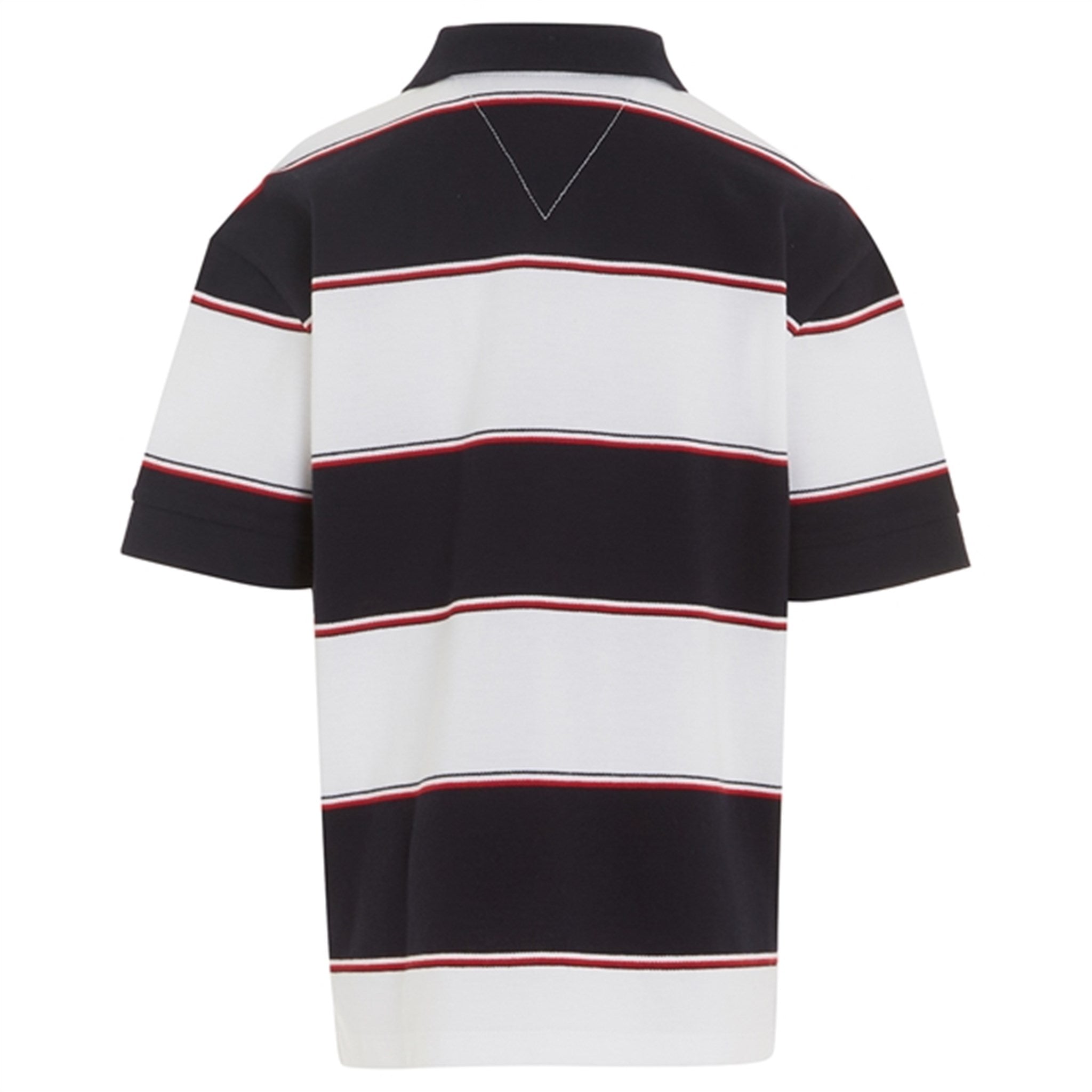 Tommy Hilfiger Global Rugby Stripe Polo T-Shirt White/Blue Stripe 6
