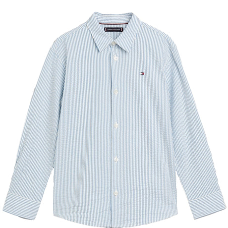 Tommy Hilfiger Seersucker Stripes Skjorte Blue Spell Stripe