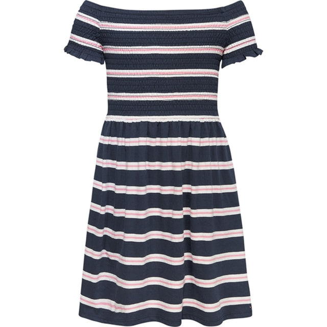 Tommy Hilfiger Smocked Kjole Twilight Navy Fresh Pink Stripe