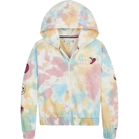 Tommy Hilfiger Zip Through Ecru Tie Dye