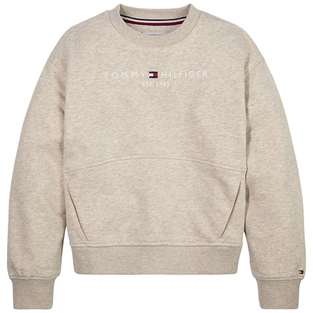 Tommy Hilfiger Essential Sweatshirt Heathered Oatmilk