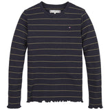 Tommy Hilfiger Stripe Rib Striktrøje Blue Stripe