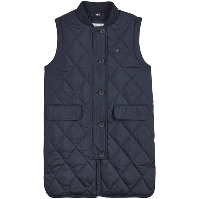 Tommy Hilfiger Quilted Lang Vest Desert Sky