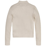 Tommy Hilfiger Comfy Rib Essential Striktrøje Heathered Oatmilk 3