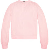 Tommy Hilfiger Crochet Cardigan Faint Pink 2