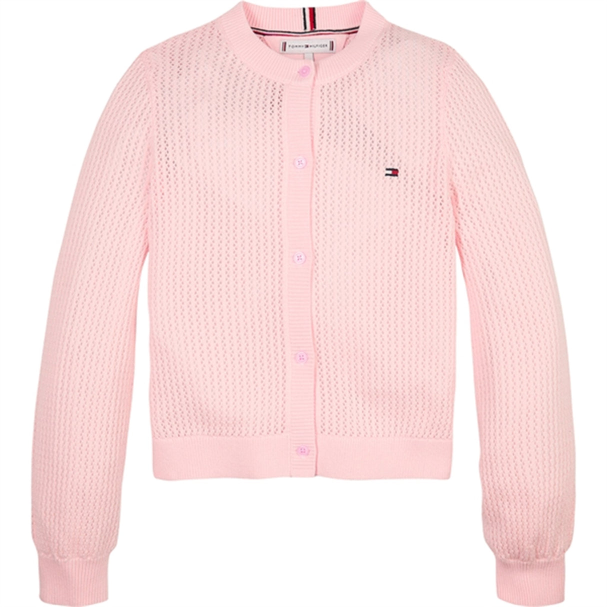 Tommy Hilfiger Crochet Cardigan Faint Pink