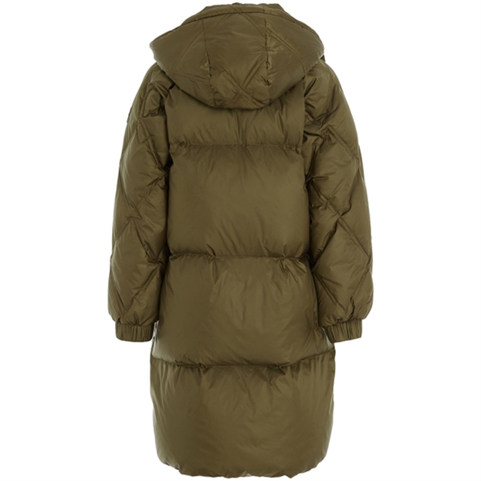 Tommy Hilfiger Mixed Quilted Lang Dunjakke Olive Green 6