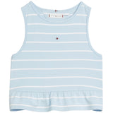 Tommy Hilfiger Peplum Stripe Bluse Breezy Blue Stripe