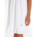 Tommy Hilfiger Seersucker Gingham Kjole White 3