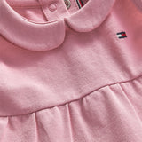 Tommy Hilfiger Baby Flag Pique Kjole Broadway Pink 3