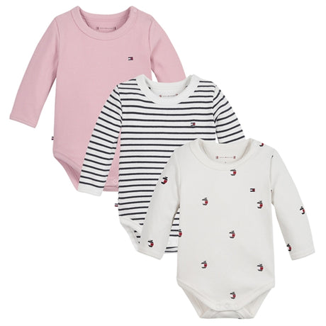 Tommy Hilfiger Baby Body Gaveæske 3-Pak Pink Shade