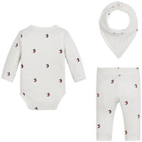 Tommy Hilfiger Baby Rib Gaveæske 3-Pak Ancient White Apple Allover 2