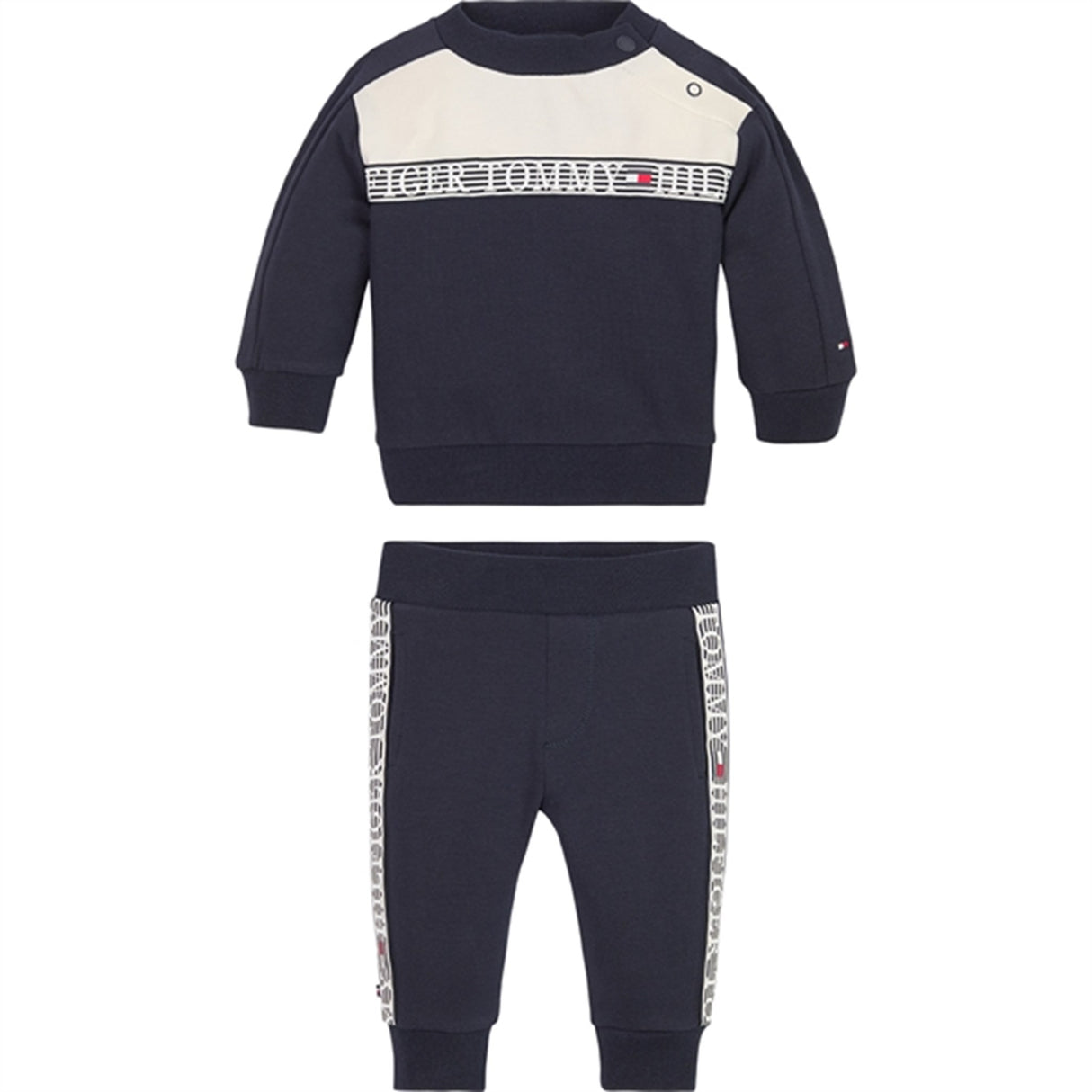 Tommy Hilfiger Baby Tape Crewneck Sæt Desert Sky