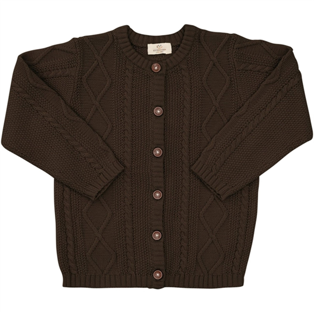 Copenhagen Colors Dark Brown Strikket Cardigan