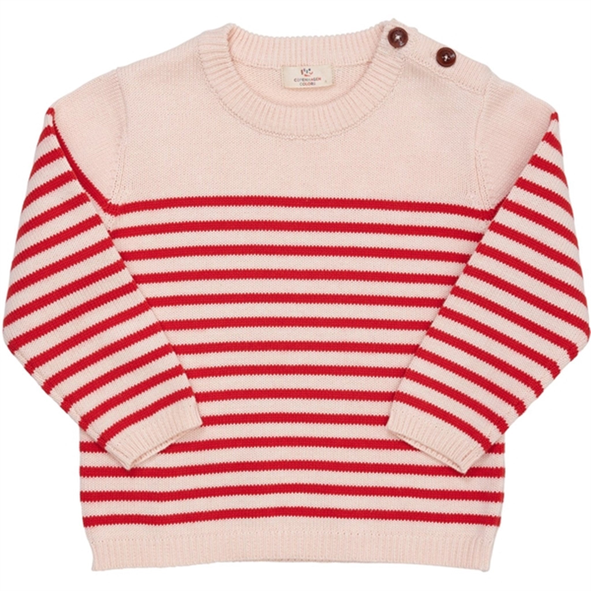 Copenhagen Colors Dusty Rose/Red Comb. Strik Sailor Stribet Sweater