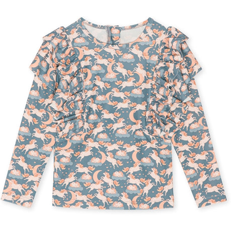 Konges Sløjd Unicorn Blue Manuca Frill Bade Bluse