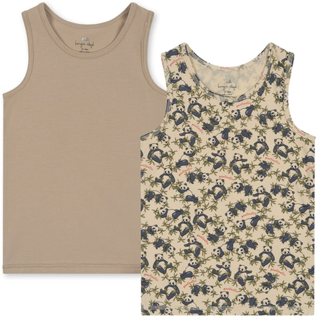 Konges Sløjd Panda/Oxford Tan Basis 2-pak Tanktop