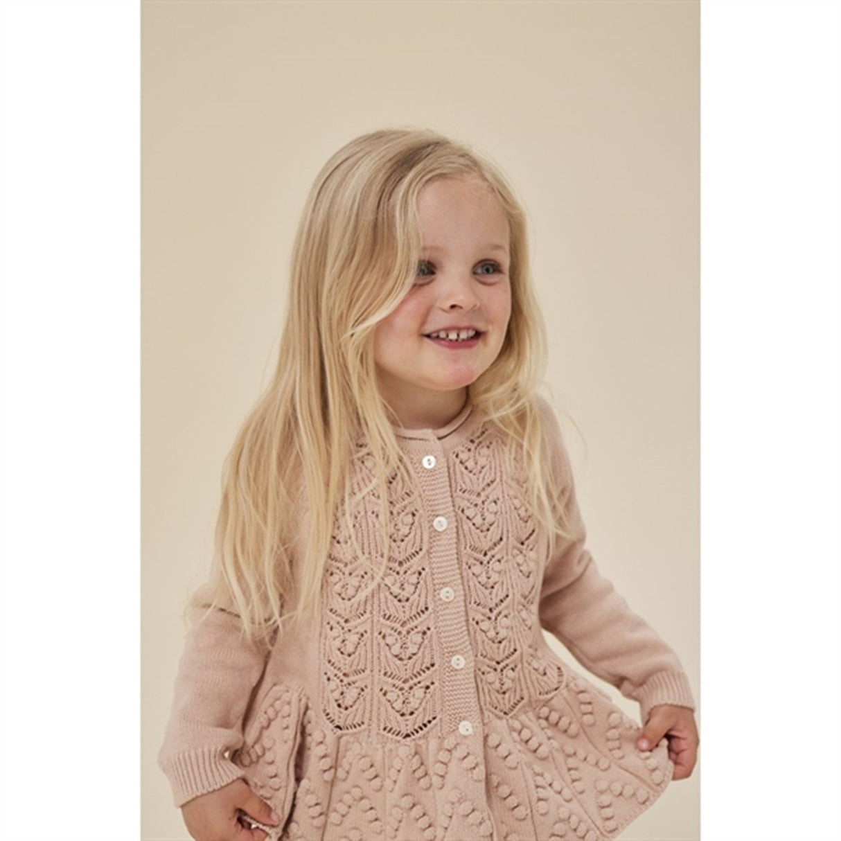 Konges Sløjd Peach Blush Cabby Strik Cardigan 2